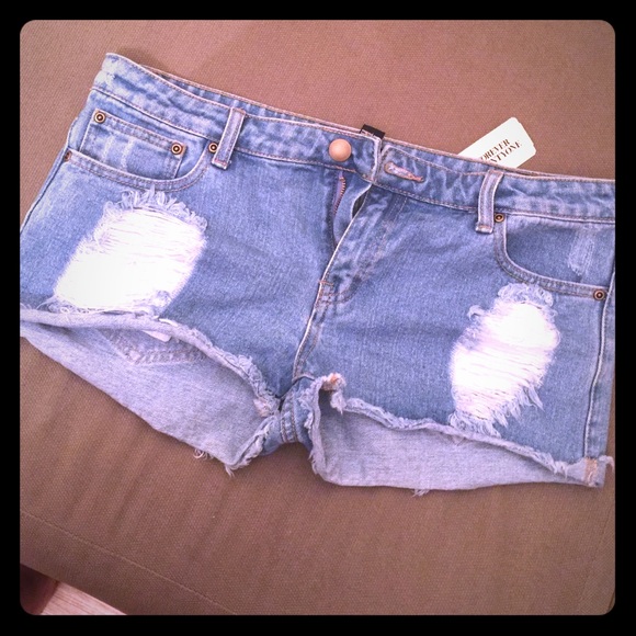 Distressed Denim Shorts Size30 NO STRETCH