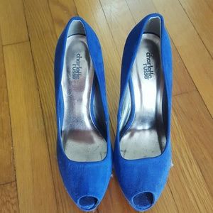 🚫SOLD🚫👡Blue suade heels👡