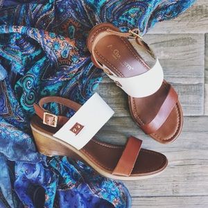 { italian leather wedges }