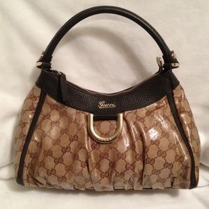 Gucci D Ring Crystal Coated Handbag