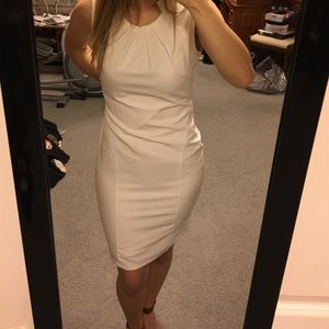 Kardashian Kollection white dress w/ keyhole back