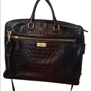 Brahmin Dark Brown Laptop Bag/Briefcase