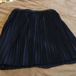Navy JCrew pleated skirt