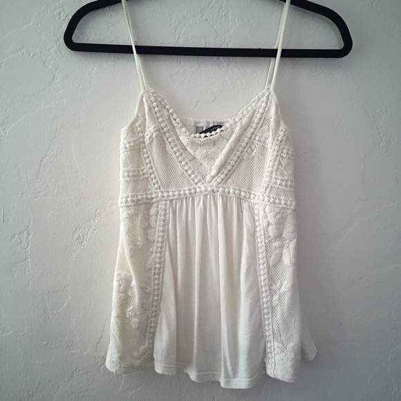 American eagle white lace tank top