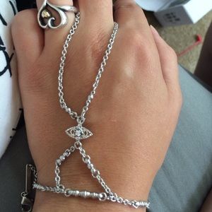 Kendra Scott silver Claire hand bracelet