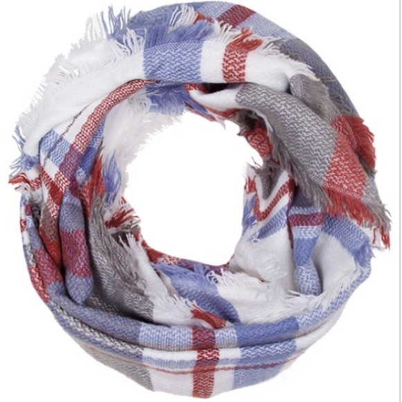 Pink Peplum Boutique Accessories - 🌺❗LAST❗Light blue Brick plaid infinity scarf