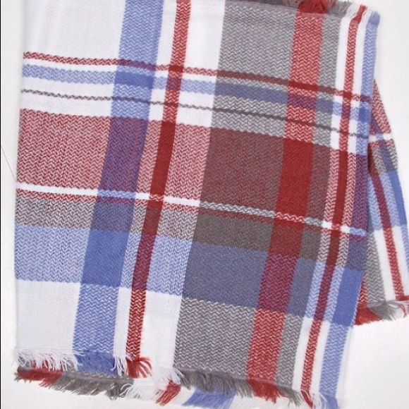 🌺❗LAST❗Light blue Brick plaid infinity scarf - Picture 3 of 3