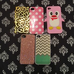 set of 5 iphone4 cases