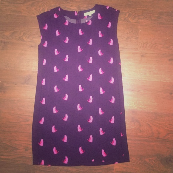 Cat print dress from Loft