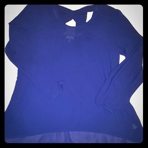 Charming charlies blue long sleeve shirt