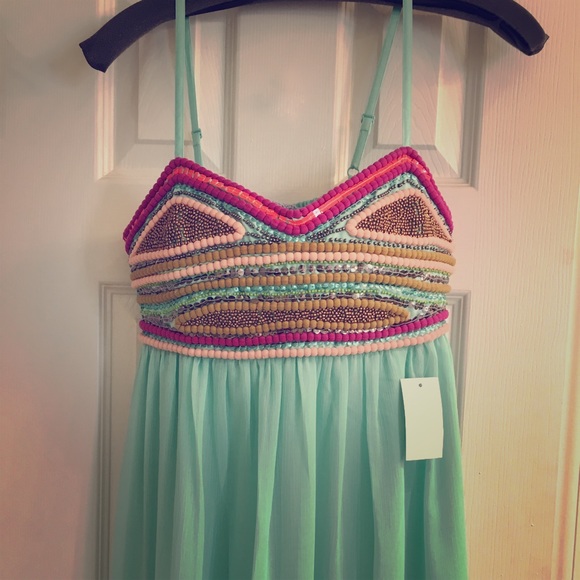 Light Green Beaded Maxi Dress 👗 From Venus!