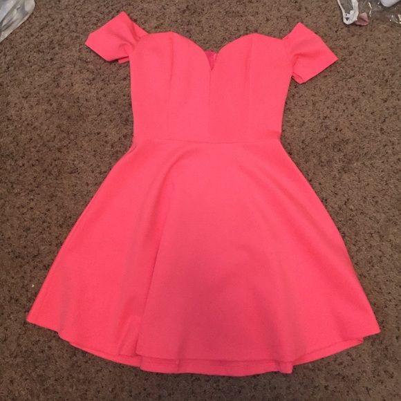 Off shoulder skater dress
