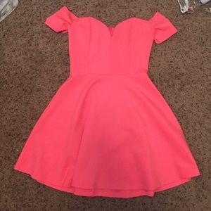 Off shoulder skater dress
