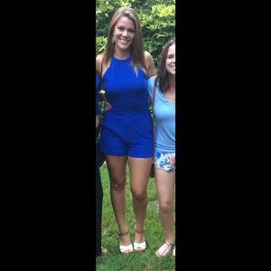 Royal blue romper