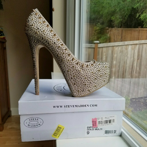 Steve madden gold heels