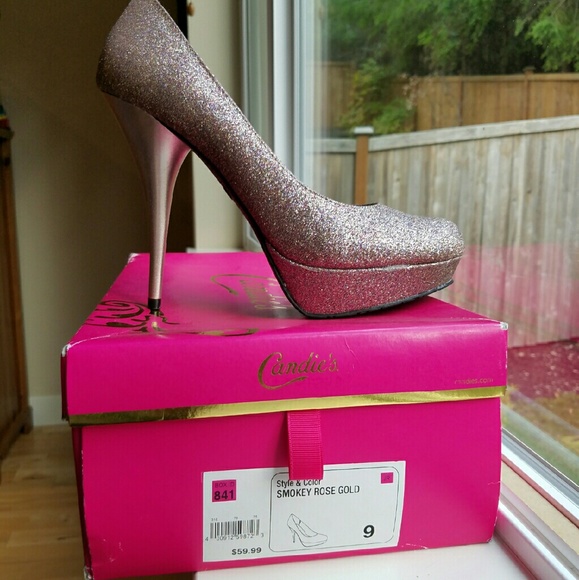 Candies Rose gold heels - Picture 1 of 1