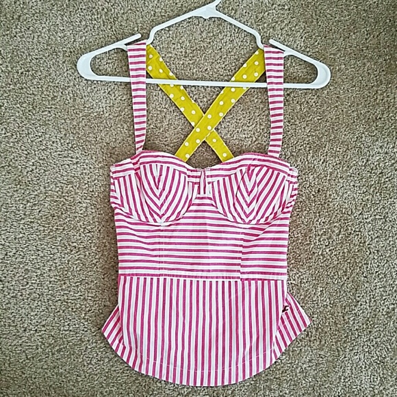 Hollister cross corset top