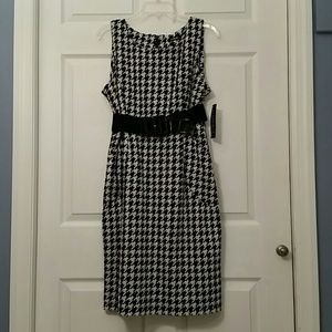 Black & White Houndstooth  Dress NWT-SIZE L