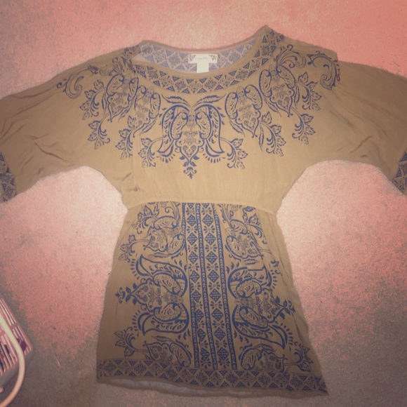 Flying Tomato green and blue tunic