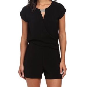 DKNYC Hardware Draped Shorts Romper