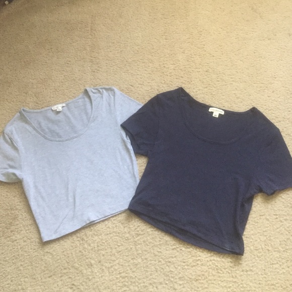 Blue and Grey Crop Top Large Set