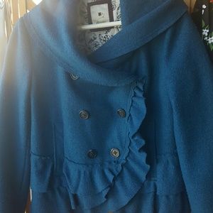 Anthrologie teal peacoat