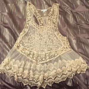 Super cute crochet lace tank top