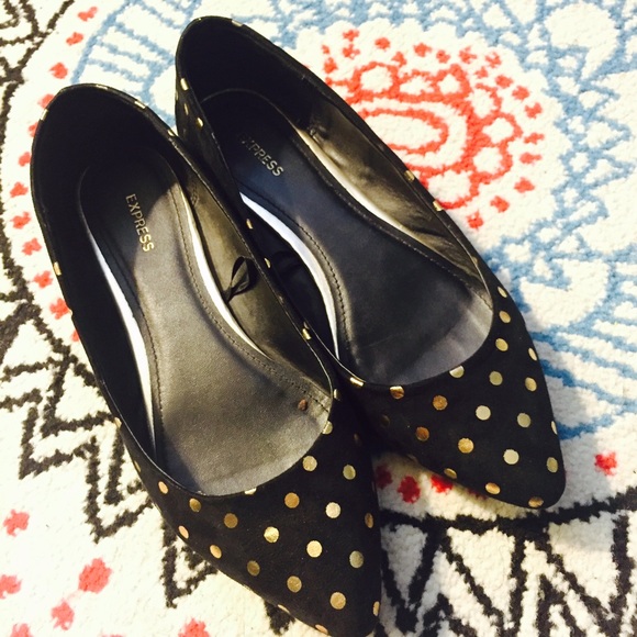 Black + Gold Flats