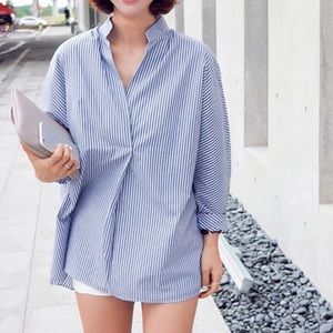 Striped button down shirt