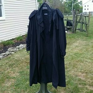 Men's Giorgio Armani Black Double Breasted Trench