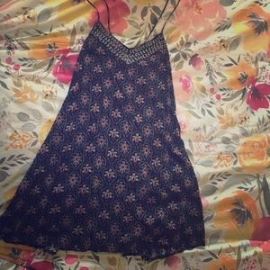 Boho mini dress/ open back