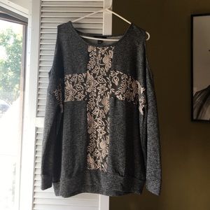 Open shoulder sweater