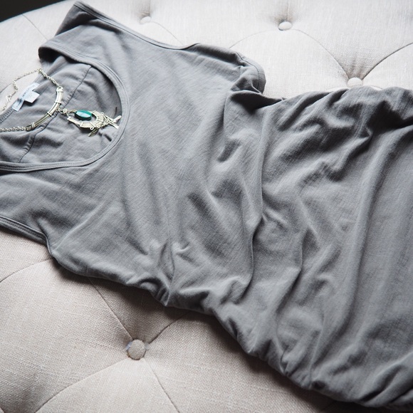 James Perse Rouched Stretch-Cotton Jersey Dress