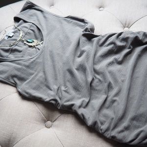 James Perse Rouched Stretch-Cotton Jersey Dress