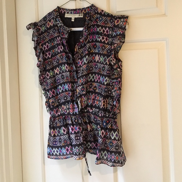 Carolina K Graphic blouse - size XS