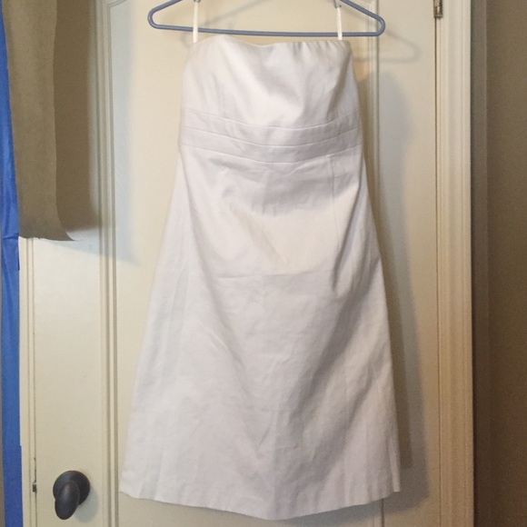 Banana Republic white strapless dress
