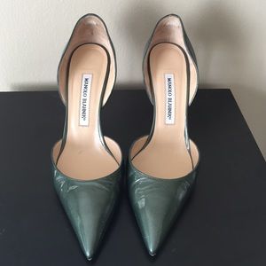 Green Patent Leather Manolo Blahniks