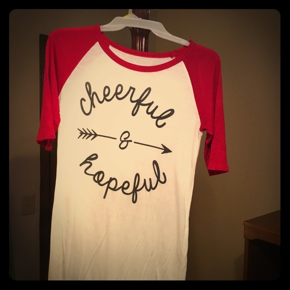 Red and White with black lettering top