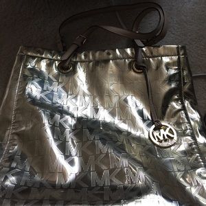 Gold Michael kors tote