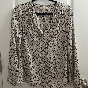 Loft Leopard Print Blouse