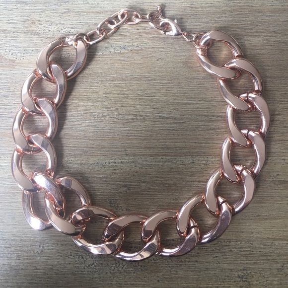 Rose gold statement necklace