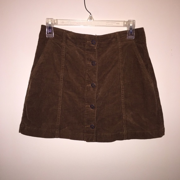 Brown suede skirt