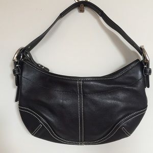 Classic Black Coach Shoulder Bag