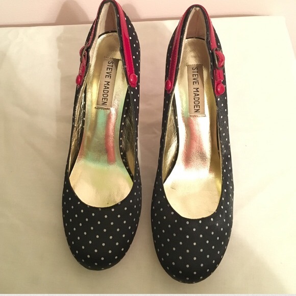 Retro black and white heels