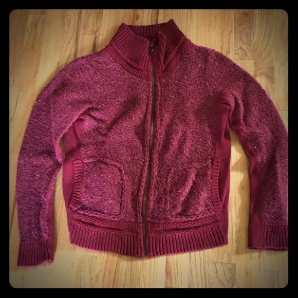 Anthropologie zip cardigan