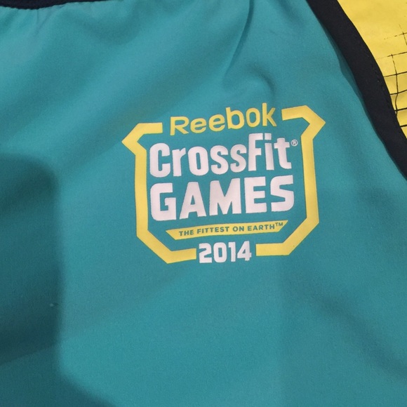 Reebok crossfit shorts size small navy yellow - Picture 4 of 4