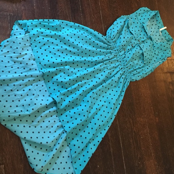 Polka dot high low dress