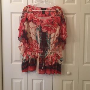 Style & Co. Woman blouse with butterfly sleeves