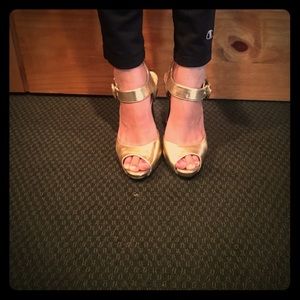 Gold High Heels