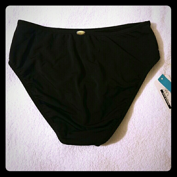 Canyon Bikini Black High Waist Bottom SzM NWT